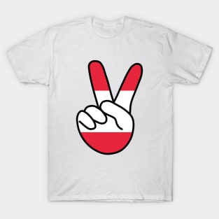 Austria Flag V Sign T-Shirt